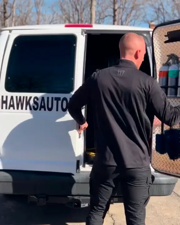image of Stephen and his van from Hawks Auto Detailing